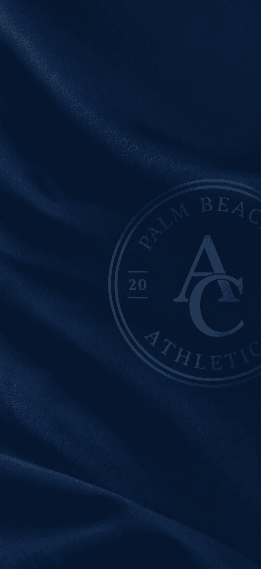 Palm Beach Athletic crest on navy fabric