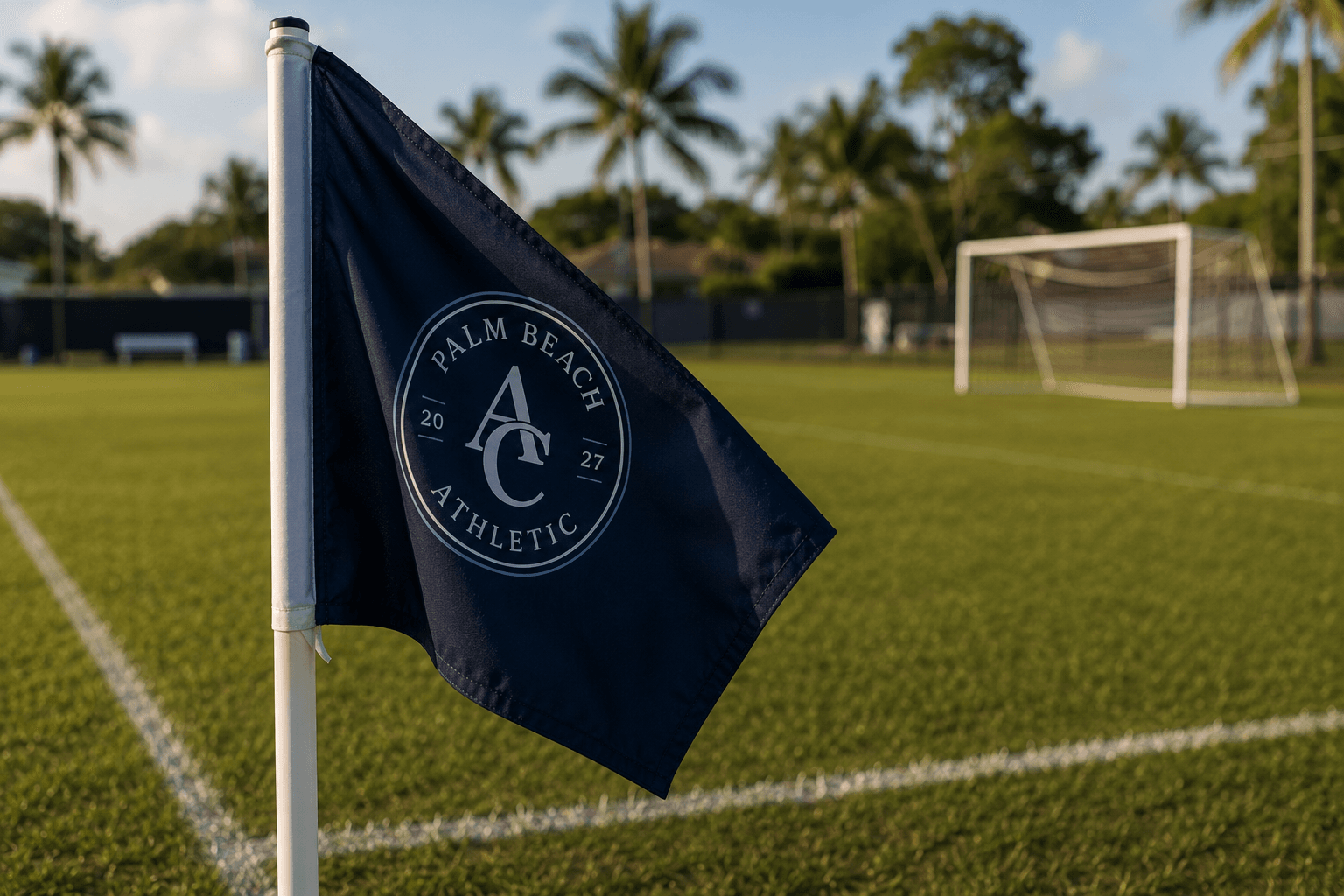 Palm Beach Athletic corner flag on the pitch